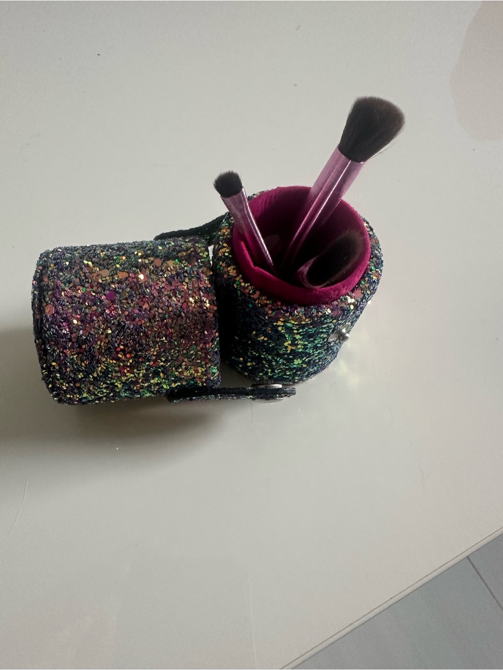 Glitter Makeup Brush Holder - Multicolor